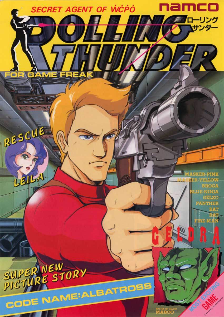 Giochi arcade anni 80 Rolling Thunder: trama da film di spionaggio anni 60!